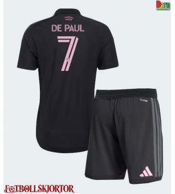 Inter Miami Rodrigo De Paul #7 Borta Kläder Barn 2026-27 Kortärmad (+ Korta byxor)